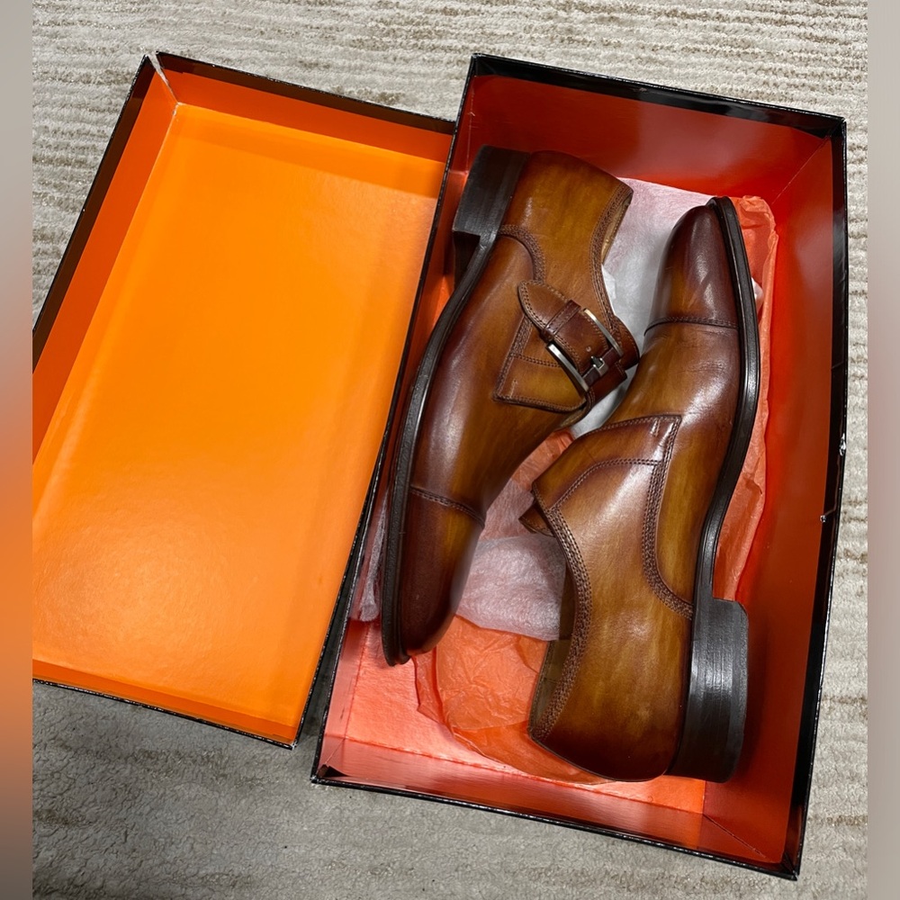 Magnanni Men's Brown Leather Shoes